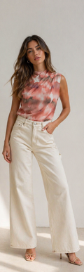 Blusa cruzada estampada